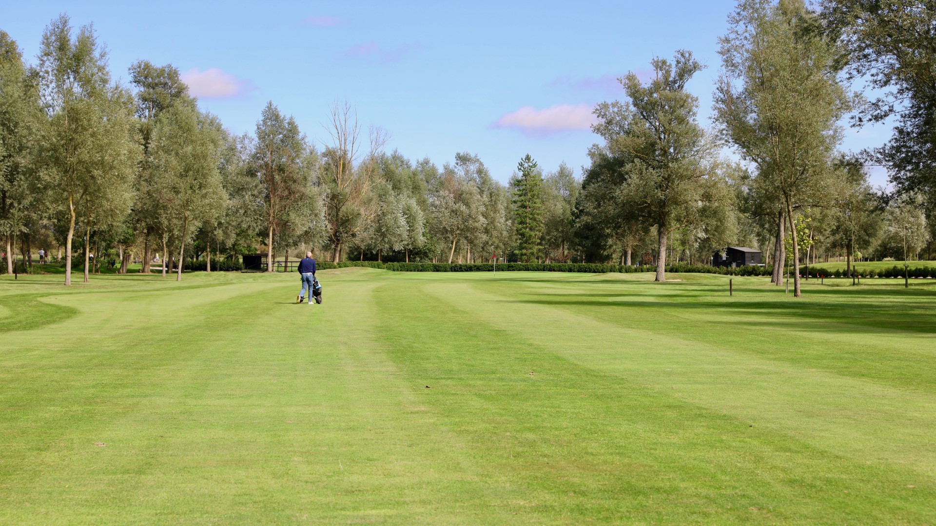 Aerial view of Benton Hall golf course