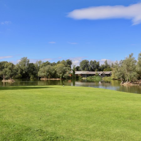 View of Benton Hall golf course on a sunny day